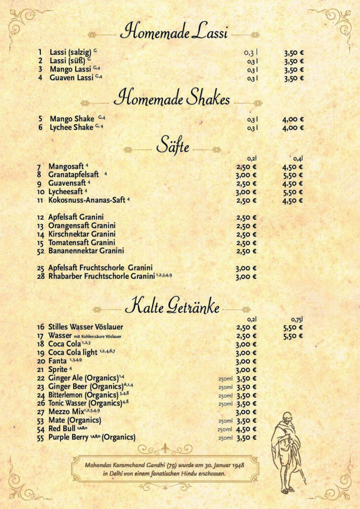 bapu restaurant india catering food berlin Stahnsdorfer Damm 19 menu 10