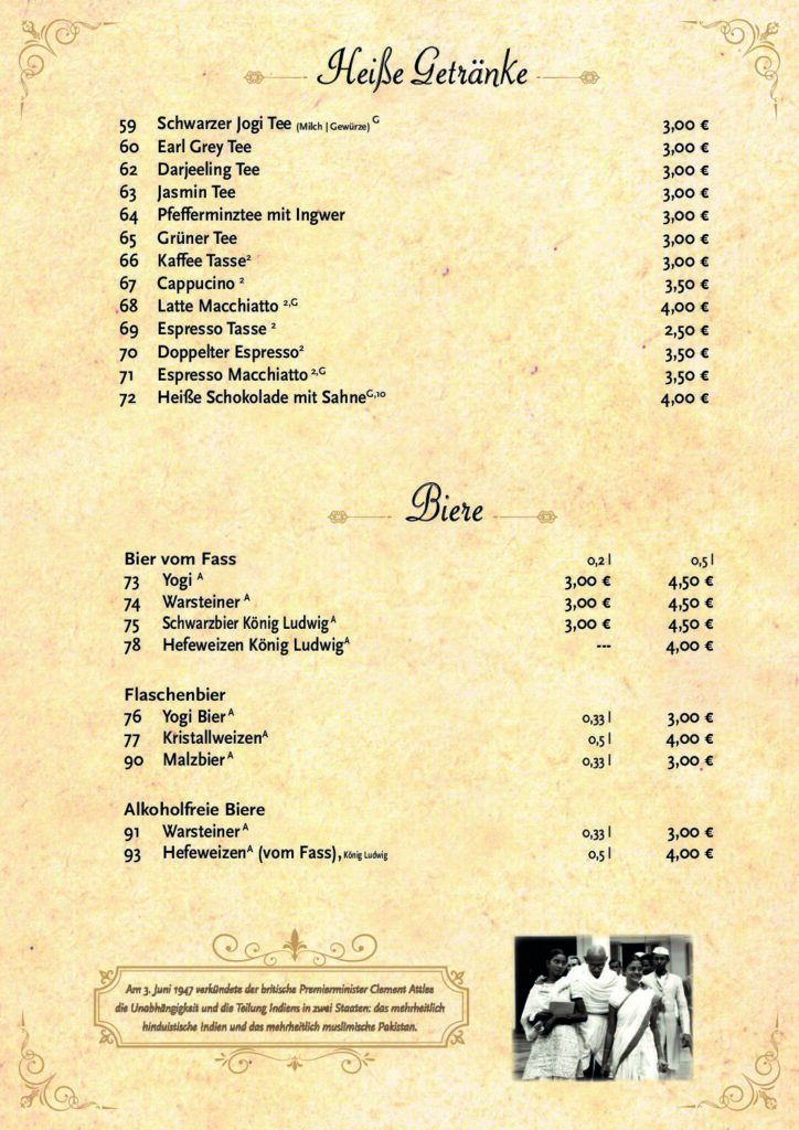 bapu restaurant india catering food berlin Stahnsdorfer Damm 19 menu 11